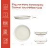 imageSweese Porcelain 74 Inch Dessert Plates Set of 6  Salad Modern Appetizer Plates  Dishwasher Microwave Oven Safe Smooth Glaze Scratch ResistantLight Grey