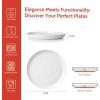 imageSweese Porcelain 74 Inch Dessert Plates Set of 6  Salad Modern Appetizer Plates  Dishwasher Microwave Oven Safe Smooth Glaze Scratch ResistantWhite