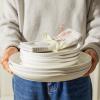 imageSweese Porcelain 74 Inch Dessert Plates Set of 6  Salad Modern Appetizer Plates  Dishwasher Microwave Oven Safe Smooth Glaze Scratch ResistantWhite