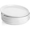 imageSweese Porcelain 74 Inch Dessert Plates Set of 6  Salad Modern Appetizer Plates  Dishwasher Microwave Oven Safe Smooth Glaze Scratch ResistantWhite