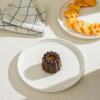 imageSweese Porcelain 74 Inch Dessert Plates Set of 6  Salad Modern Appetizer Plates  Dishwasher Microwave Oven Safe Smooth Glaze Scratch ResistantWhite