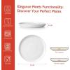imageSweese Porcelain 74 Inch Dessert Plates Set of 6  Salad Modern Appetizer Plates  Dishwasher Microwave Oven Safe Smooth Glaze Scratch ResistantWhite
