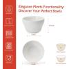 imageSweese Porcelain Bouillon Cups  8 Ounce Dessert Bowls  Set of 6 Multicolor Hot Assorted ColorsWhite
