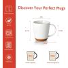 imageSweese Porcelain Coffee Mugs Set of 416 Ounce Microwavable Coffee Cups for Latte Hot Tea Cappuccino Mocha Cocoa with Big Handle Urban NeutralsUrban Neutrals