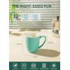 imageSweese Porcelain Mugs  12 Ounce for Coffee Tea Mocha and Mulled Drinks  Set of 6 WhiteCold Assorted Colors