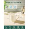 imageSweese Porcelain Mugs  12 Ounce for Coffee Tea Mocha and Mulled Drinks  Set of 6 WhiteWhite
