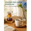 imageSweese Porcelain Mugs  12 Ounce for Coffee Tea Mocha and Mulled Drinks  Set of 6 WhiteWhite