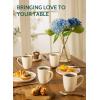 imageSweese Porcelain Mugs  12 Ounce for Coffee Tea Mocha and Mulled Drinks  Set of 6 WhiteWhite