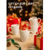 imageSweese Porcelain Mugs  12 Ounce for Coffee Tea Mocha and Mulled Drinks  Set of 6 WhiteWhite