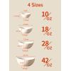 imageSweese Porcelain Serving Bowls for Entertaining 10182842 Ounce Microwave ampamp Dishwasher Safe Large Serving Dishes Prep Salad Bowls for Thanksgiving Christmas WhiteWhite