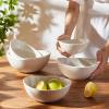 imageSweese Porcelain Serving Bowls for Entertaining 10182842 Ounce Microwave ampamp Dishwasher Safe Large Serving Dishes Prep Salad Bowls for Thanksgiving Christmas WhiteWhite Grey