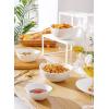 imageSweese Porcelain Serving Bowls for Entertaining 10182842 Ounce Microwave ampamp Dishwasher Safe Large Serving Dishes Prep Salad Bowls for Thanksgiving Christmas WhiteWhite