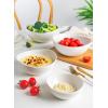 imageSweese Porcelain Serving Bowls for Entertaining 10182842 Ounce Microwave ampamp Dishwasher Safe Large Serving Dishes Prep Salad Bowls for Thanksgiving Christmas WhiteWhite