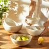 imageSweese Porcelain Serving Bowls for Entertaining 10182842 Ounce Microwave ampamp Dishwasher Safe Large Serving Dishes Prep Salad Bowls for Thanksgiving Christmas WhiteBeige