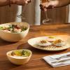 imageSweese Porcelain Serving Bowls for Entertaining 10182842 Ounce Microwave ampamp Dishwasher Safe Large Serving Dishes Prep Salad Bowls for Thanksgiving Christmas WhiteBeige