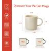 imageSweese Stackable Coffee Mugs  10 Oz Porcelain Cups for Cappuccino Cafe Mocha Latte and tea Set of 4 Assorted ColorsBeige