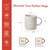imageSweese Stackable Coffee Mugs  10 Oz Porcelain Cups for Cappuccino Cafe Mocha Latte and tea Set of 4 Assorted ColorsDove Grey