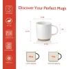 imageSweese Stackable Coffee Mugs  10 Oz Porcelain Cups with Sculpture design for Specialty Coffee Drinks Cappuccino Cafe Mocha Latte and tea Set of 4 White