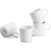 imageSweese 35oz Porcelain Espresso Cups Set of 4 Mini Coffee Mugs Demitasse Cups  WhiteWhite