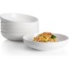 imageSweese Pasta Bowls 22 Ounce Salad Serving Bowls Set of 6 76 Inch Porcelain Plates for Serving Dinner Salad  Microwave Dishwasher Safe Cool Assorted ColorsWhite