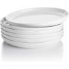 imageSweese Porcelain 74 Inch Dessert Plates Set of 6  Salad Modern Appetizer Plates  Dishwasher Microwave Oven Safe Smooth Glaze Scratch ResistantWhite