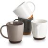 imageSweese Porcelain Coffee Mugs Set of 416 Ounce Microwavable Coffee Cups for Latte Hot Tea Cappuccino Mocha Cocoa with Big Handle Urban NeutralsUrban Neutrals