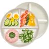 imageSweese Portion Control Plates Set of 2 9 Inch Divided Plates for Adults Porcelain Dinner Diet Plates for Balanced Meal Building WhiteDove Grey