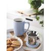 imageSweese 16 OZ Porcelain Tea Mug with Infuser and Lid Loose Leaf Tea Cup Gifts for Tea Lover TurquoiseLilac