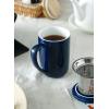imageSweese 16 OZ Porcelain Tea Mug with Infuser and Lid Loose Leaf Tea Cup Gifts for Tea Lover TurquoiseNavy