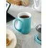 imageSweese 16 OZ Porcelain Tea Mug with Infuser and Lid Loose Leaf Tea Cup Gifts for Tea Lover TurquoiseTurquoise