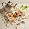 imageSweese Ceramic Teapot Beaded Retro Flower Glaze 1100ml37 oz Large Tea Pot for Loose Tea or Bags Enough for 4 Cups Nebula AmberNebula Amber
