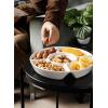 imageSweese Chip ampamp Dip Serving Set Porcelain Divided Serving Platter Relish Tray Perfect for Chips and Dip Veggies Candy and Snacks WhiteWhite