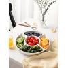 imageSweese Chip ampamp Dip Serving Set Porcelain Divided Serving Platter Relish Tray Perfect for Chips and Dip Veggies Candy and Snacks WhiteWhite