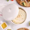 imageSweese Porcelain Tortilla Warmer Hold up to 12 Tortillas Ceramic Tortilla Server Tortilla Holder with Lid for Taco Tuesday Night Mexican Fiesta Party  Microwave ampamp Oven Safe WhiteWhite