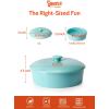 imageSweese Porcelain Tortilla Warmer Hold up to 12 Tortillas Ceramic Tortilla Server Tortilla Holder with Lid for Taco Tuesday Night Mexican Fiesta Party  Microwave ampamp Oven Safe WhiteTurquoise