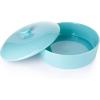 imageSweese Porcelain Tortilla Warmer Hold up to 12 Tortillas Ceramic Tortilla Server Tortilla Holder with Lid for Taco Tuesday Night Mexican Fiesta Party  Microwave ampamp Oven Safe WhiteTurquoise