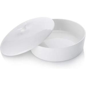 imageSweese Porcelain Tortilla Warmer Hold up to 12 Tortillas Ceramic Tortilla Server Tortilla Holder with Lid for Taco Tuesday Night Mexican Fiesta Party  Microwave ampamp Oven Safe WhiteWhite