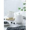 imageSweese 12 Ounce Porcelain Sugar and Creamer Set Coffee Serving Set 3 Piece with Cream Pitcher Sugar Bowl with Lid and Spoon White  480101