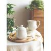imageSweese 12 Ounce Porcelain Sugar and Creamer Set Coffee Serving Set 3 Piece with Cream Pitcher Sugar Bowl with Lid and Spoon White  480101