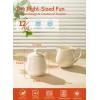 imageSweese 12 Ounce Porcelain Sugar and Creamer Set Coffee Serving Set 3 Piece with Cream Pitcher Sugar Bowl with Lid and Spoon White  480101