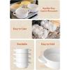 imageSweese Porcelain Soup Bowls with Handles 20 Ounce French Onion Soup Bowls Stackable Serving Bowls Oven Safe for Chili Beef Stew Oven Microwave Dishwasher Safe Set of 4 Gift WhiteWhite
