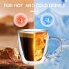 imageSweese 5oz Double Wall Glass Espresso Cups Set of 2 Espresso Shot Cups Perfect for Cappuccino Latte Tea