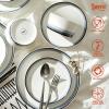 imageSweese 12 Piece Dinnerware Sets for 4  Porcelain Plates and Bowls Set  Scratch Resistant Dishwasher and Oven Safe Round Dinner Sets  Dish Sets White and Blue Gradient