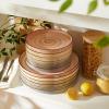 imageSweese 78 Inch Porcelain Dessert Plates Set of 6  Gradient Salad Plates Microwave ampamp Dishwasher Safe ScratchResistant Elegant HighEdge Design for Appetizers Cakes Pasta  NeutralNeutral