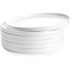 imageSweese 78 Inch Porcelain Dessert Plates Set of 6  Gradient Salad Plates Microwave ampamp Dishwasher Safe ScratchResistant Elegant HighEdge Design for Appetizers Cakes Pasta  NeutralWhite