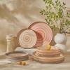 imageSweese 78 Inch Porcelain Dessert Plates Set of 6  Gradient Salad Plates Microwave ampamp Dishwasher Safe ScratchResistant Elegant HighEdge Design for Appetizers Cakes Pasta  NeutralNeutral