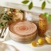 imageSweese 78 Inch Porcelain Dessert Plates Set of 6  Gradient Salad Plates Microwave ampamp Dishwasher Safe ScratchResistant Elegant HighEdge Design for Appetizers Cakes Pasta  NeutralNeutral