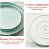 imageSweese 78 Inch Porcelain Dessert Plates Set of 6  Gradient Salad Plates Microwave ampamp Dishwasher Safe ScratchResistant Elegant HighEdge Design for Appetizers Cakes Pasta  NeutralCool Assorted Colors