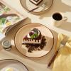 imageSweese 78 Inch Porcelain Dessert Plates Set of 6  Gradient Salad Plates Microwave ampamp Dishwasher Safe ScratchResistant Elegant HighEdge Design for Appetizers Cakes Pasta  NeutralNeutral