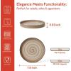 imageSweese 78 Inch Porcelain Dessert Plates Set of 6  Gradient Salad Plates Microwave ampamp Dishwasher Safe ScratchResistant Elegant HighEdge Design for Appetizers Cakes Pasta  NeutralNeutral